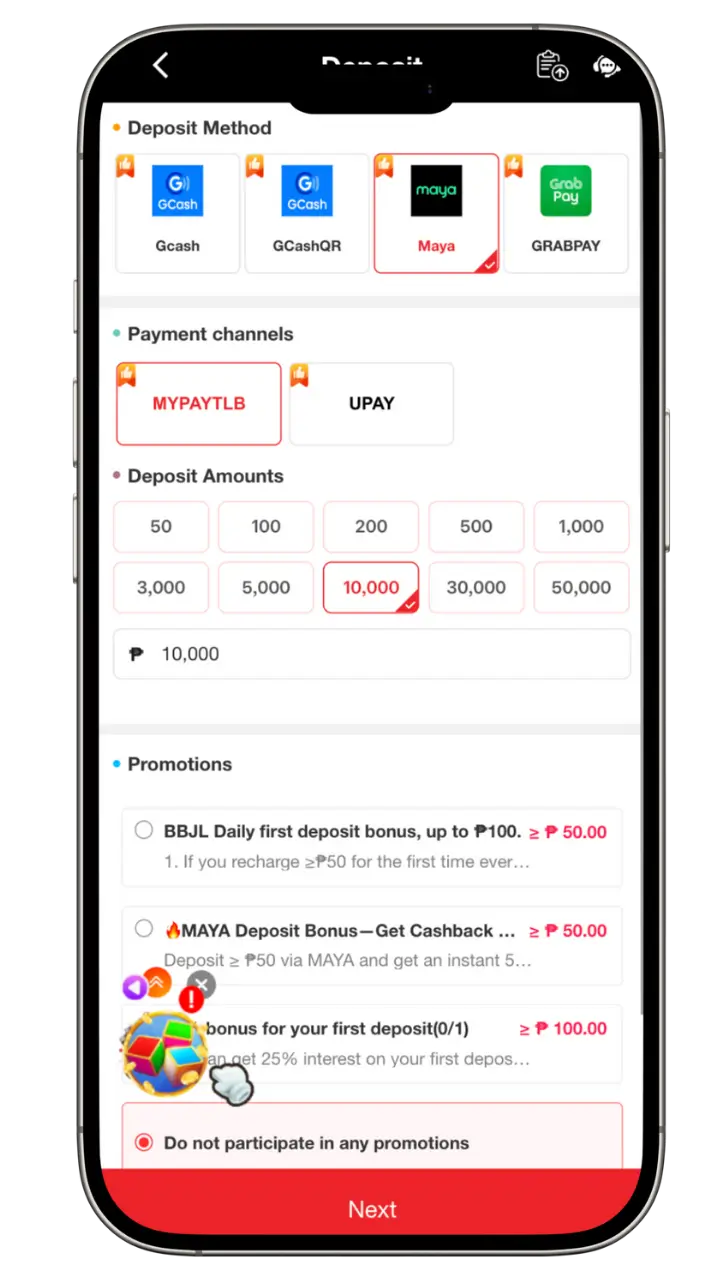 bbjl Deposito paymaya