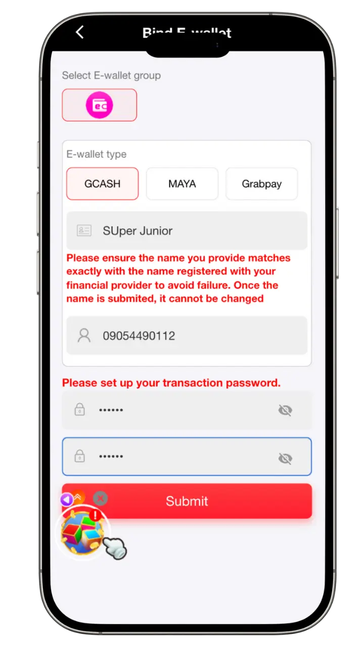 bbjl add e-wallet